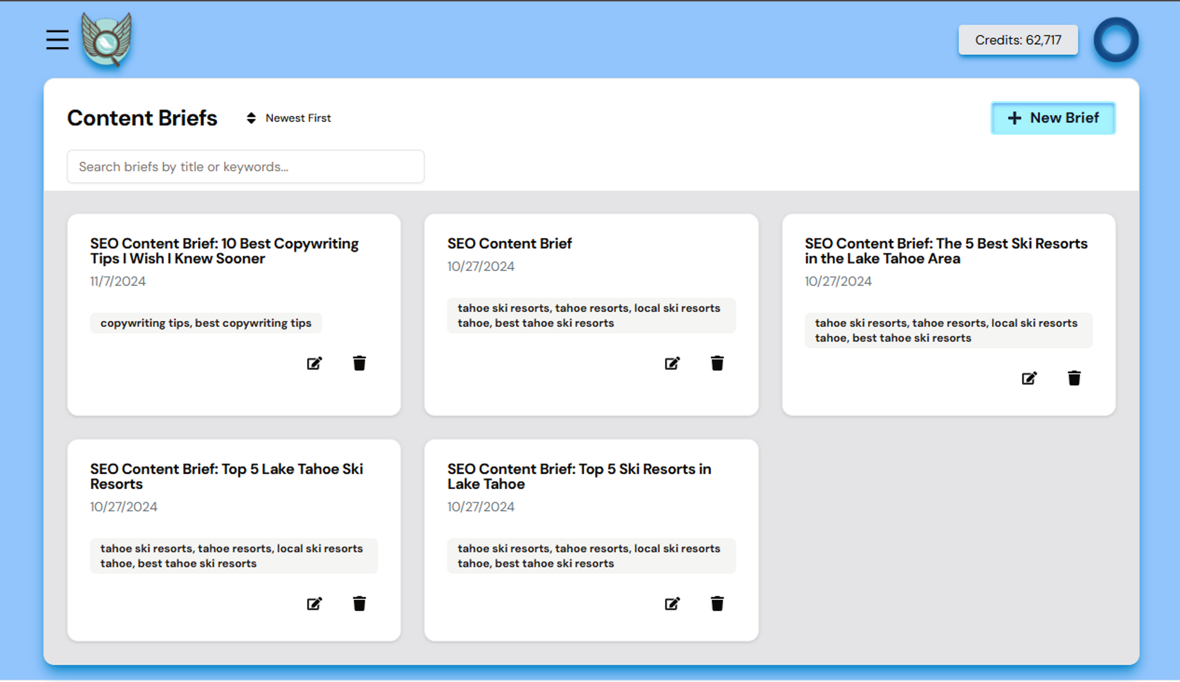 Keyword Planner Results