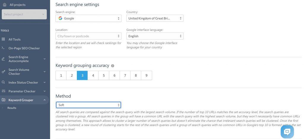 SE Ranking Keyword Grouper